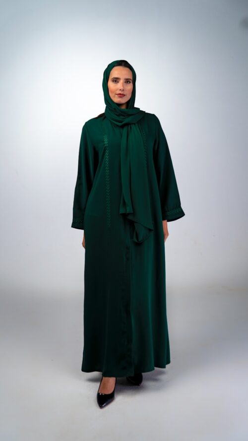 ABAYA KENZA - VERT FONCÉ